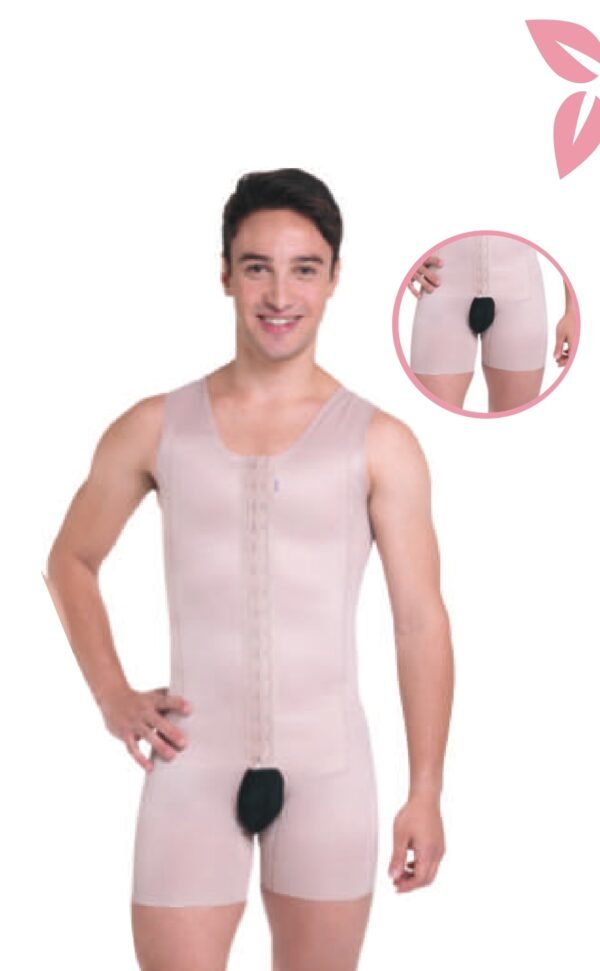 Moldeador short  con camiseta sin  mangas y cierre (Ref: 9021)